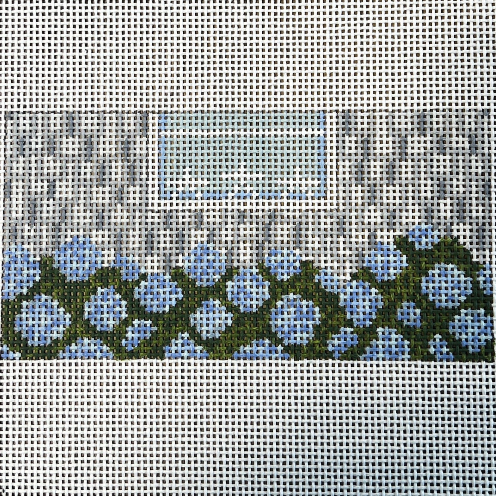 gingham stitchery Shingles and Stars Insert Blue needlepoint canvas