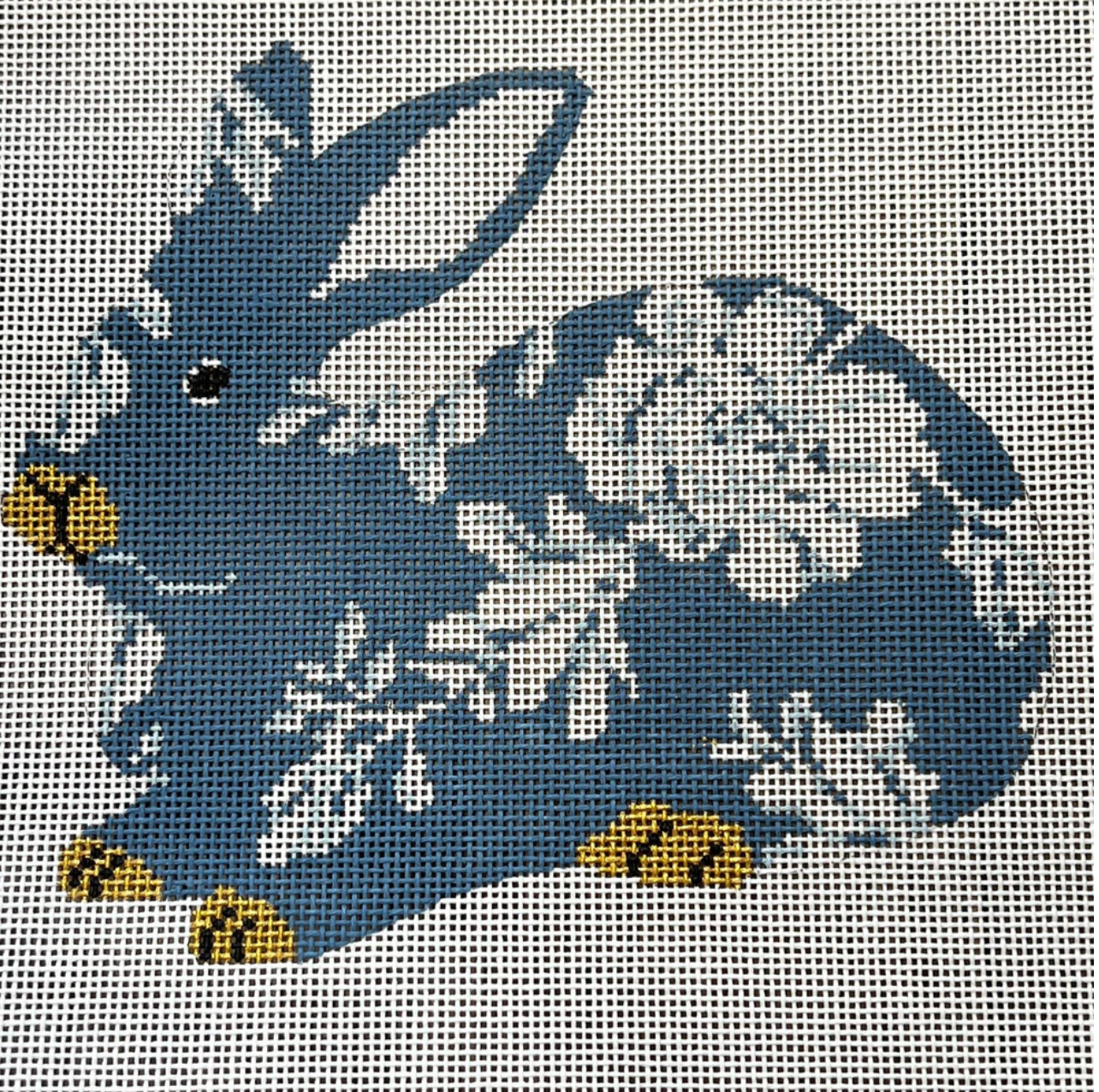 gingham stitchery Wedgwood Sitting Bunny needlepoint canvas
