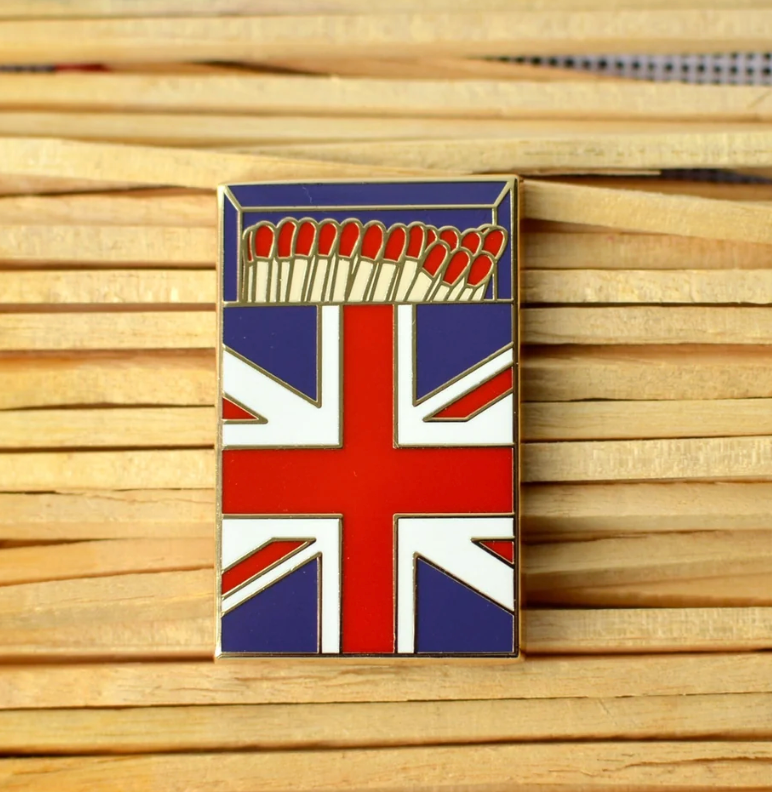 go stitch British Flag Red & Blue Matchbox Needle Minder