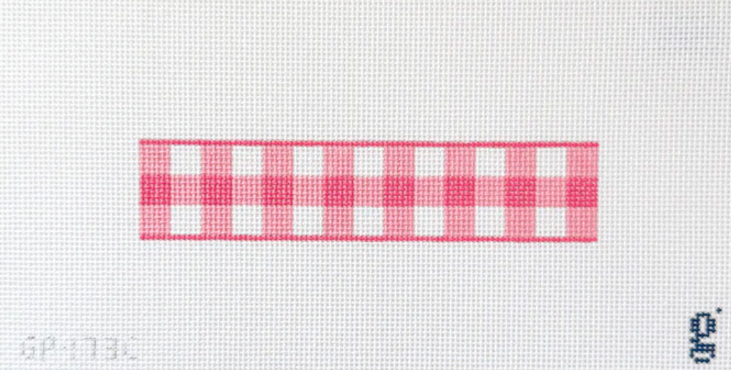 goodpoint Gingham Key Fob Pink needlepoint canvas