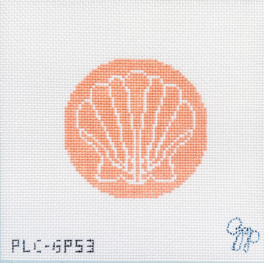 grant point designs Scallop Shell Round needlepoint BEGINNER'S KIT