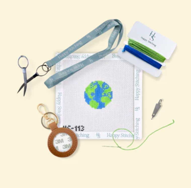 happy stitching Home Sweet Home Needlepoint Key Fob Kit