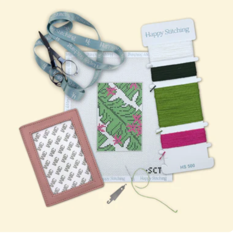 happy stitching Passport to Paradise Passport Case Needlepoint Kit