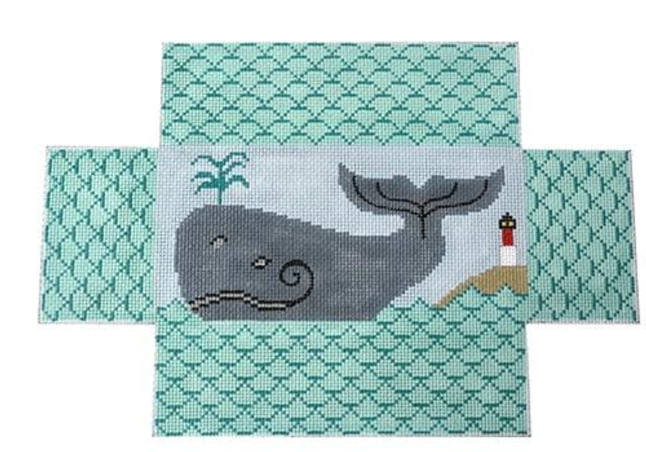 j child Whale Brick Cover needlepoint canvas