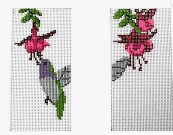 j child hummingbird double sided eyeglass case needlepoint canvas
