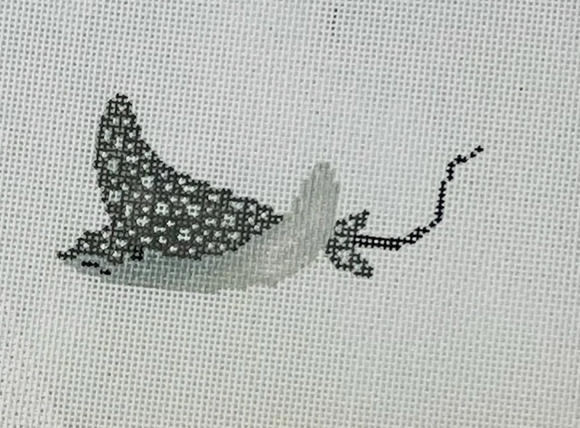jessica tongel Spotted Eagle Ray needlepoint canvas