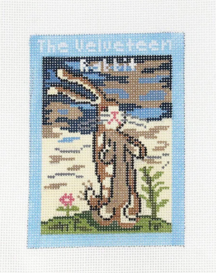 jessica tongel The Velveteen Rabbit 18 mesh needlepoint canvas