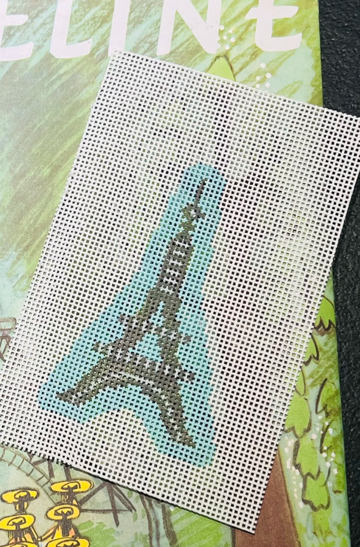 jessica tongel eiffel tower from madeline books needlepoint canvas