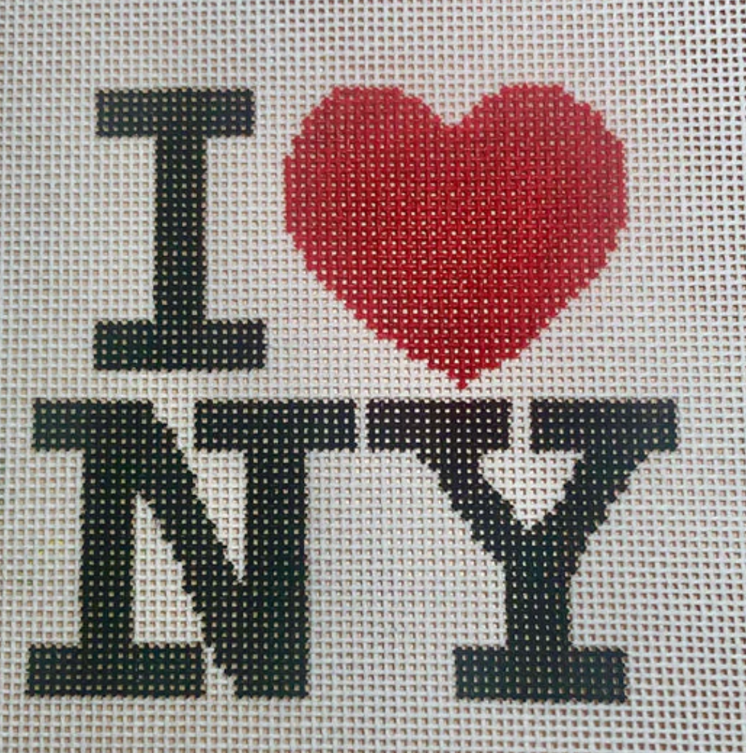 judy tasch i love heart ny needlepoint canvas