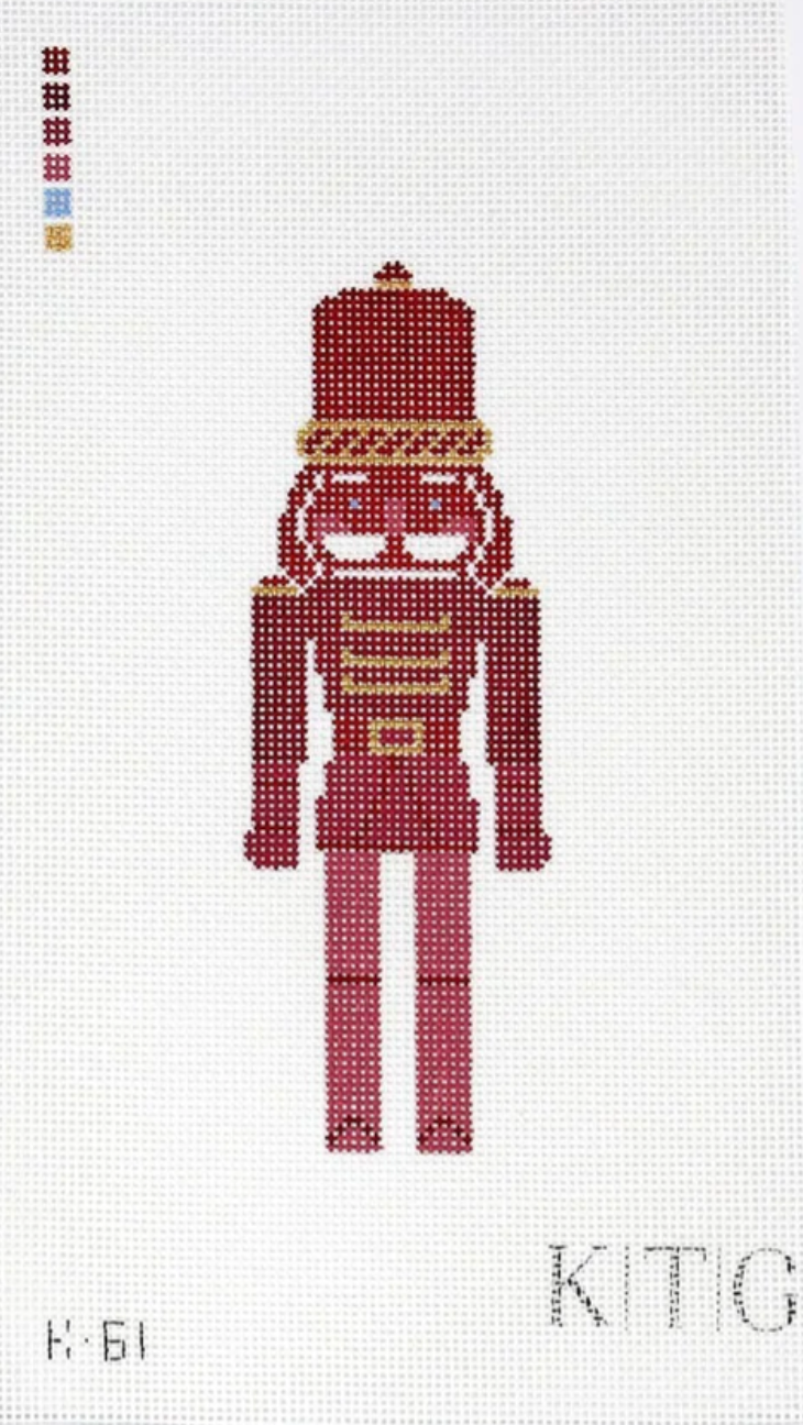 kate the great ktg red pink ombre nutcracker needlepoint cnavas