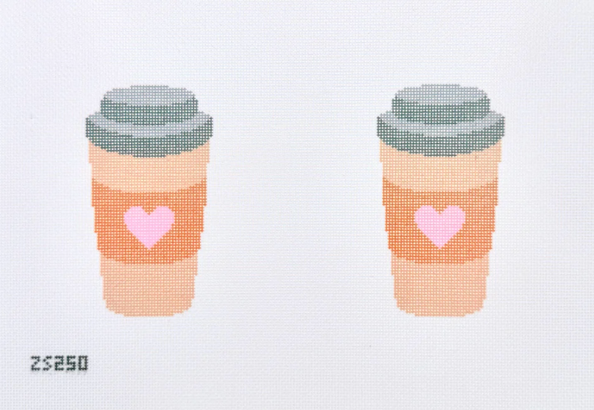 kc Coffee Scissors Case Printed needlepoint Canvas