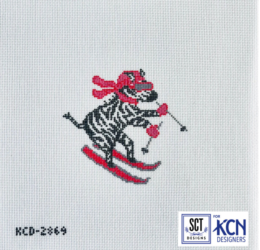 kc La Dolce Vita alpine Zebra needlepoint canvas