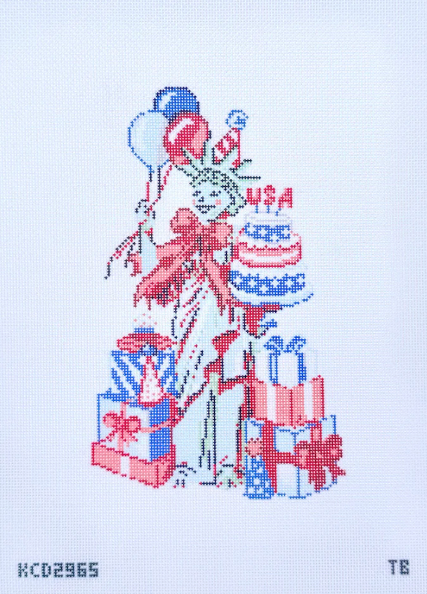 kc Lady Liberty Printed needlepoint canvas