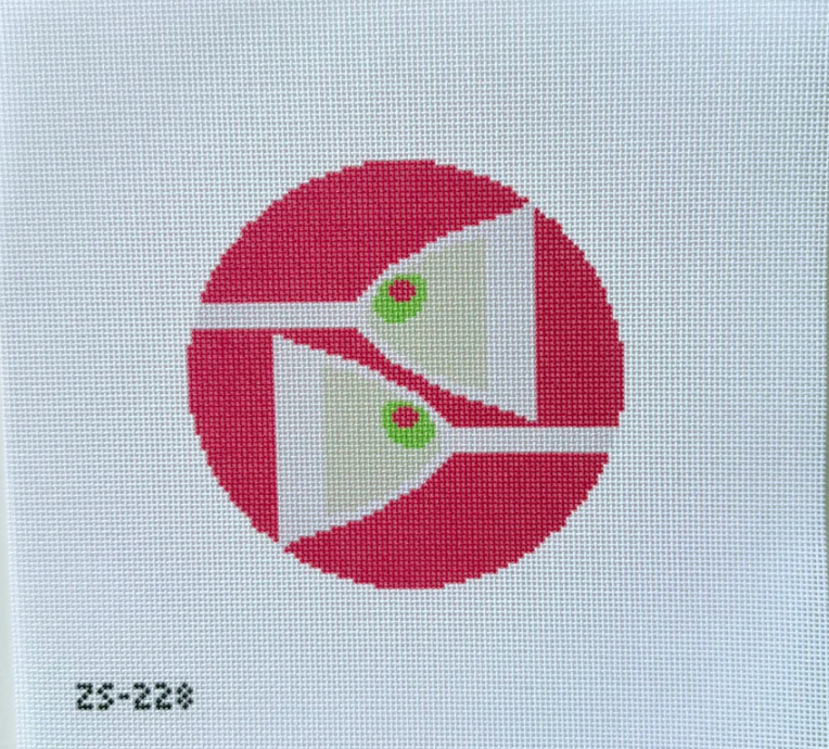 kc designers Martini Round Printed needlepoint Canvas