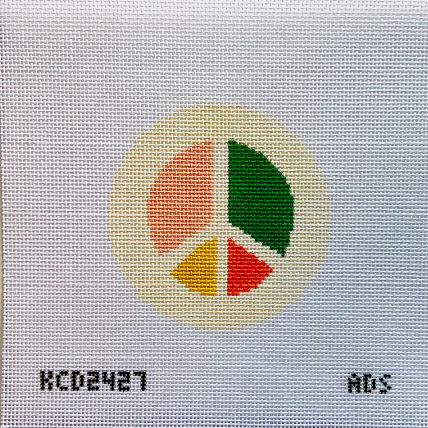 kc designers Peace Round Canvas needlepoint canvas