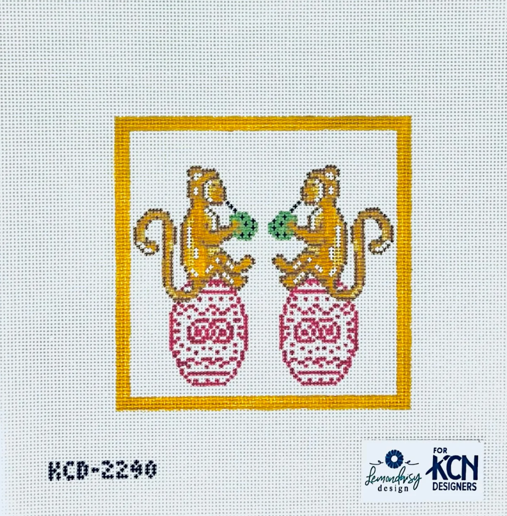 kcd Golden Monkey Square needlepoint canvas