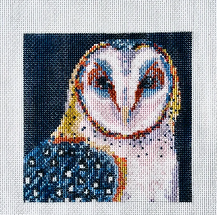 kcd mini barm owl needlepoint canvas