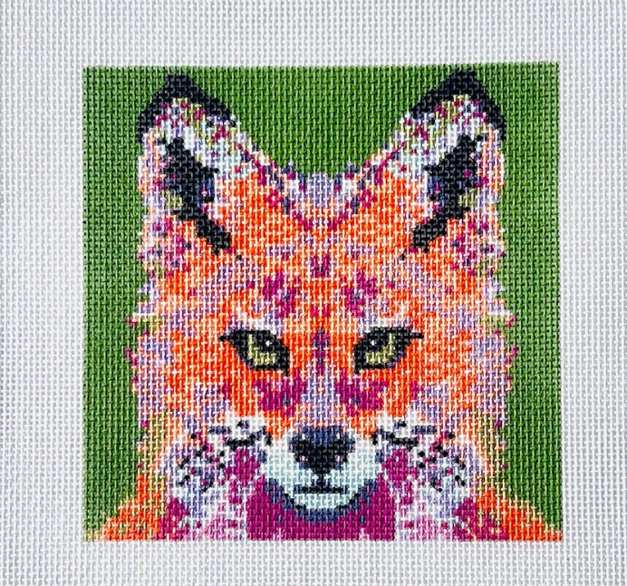 kcd mini orange fox thorn alexander needlepoint canvas