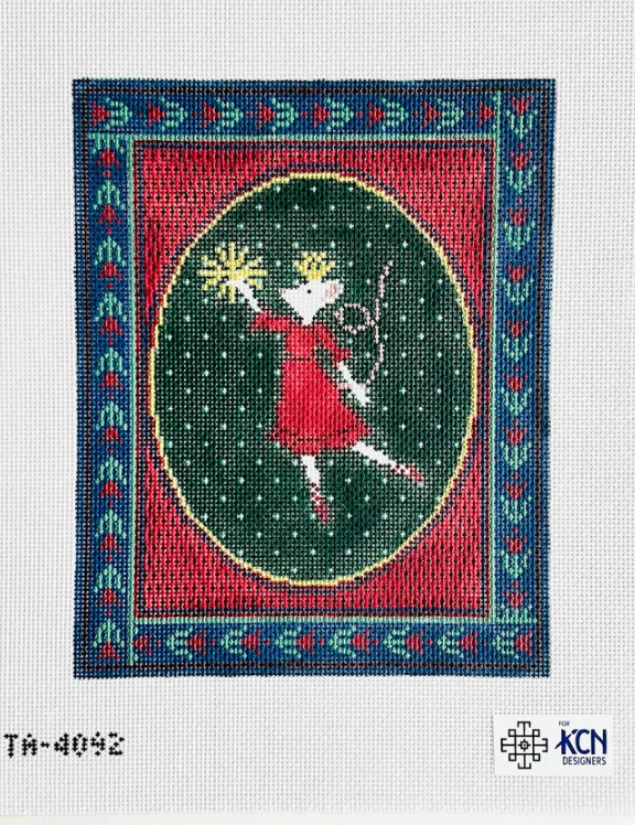 kcd thorn alexander red christmas mouse stand up pillow needlepoint canvas