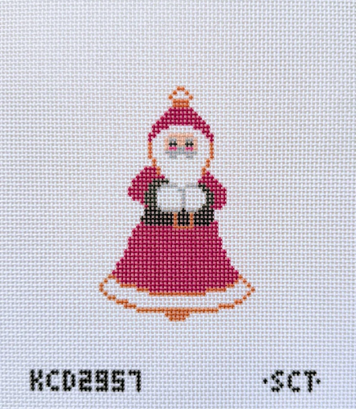 kcn Bell Santa Printed needlepoint Canvas