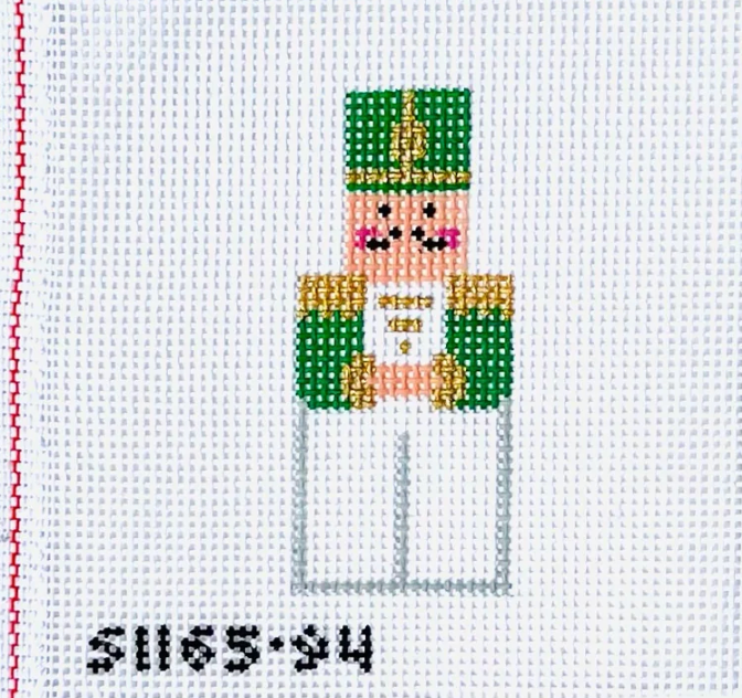 kcn Green Nutcracker Stitch It Angel needlepoint canvas