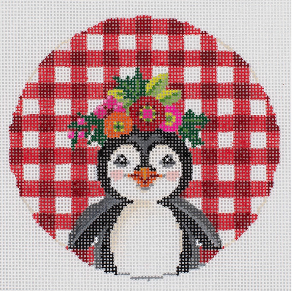 kelly clark Patrick a Christmas Penguin needlepoint canvas