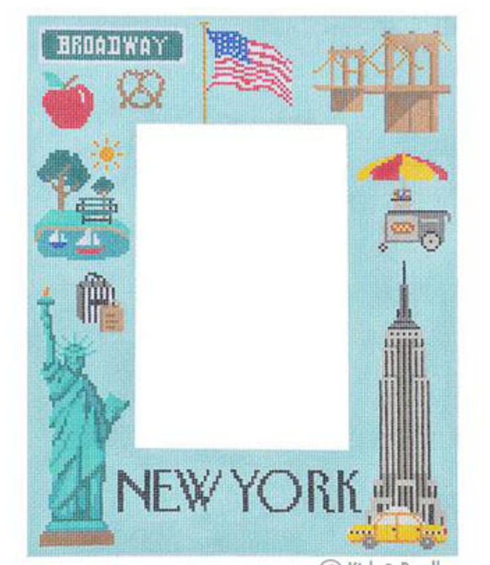 kirk and bradley New York city Picture Frame needlepoint canvas