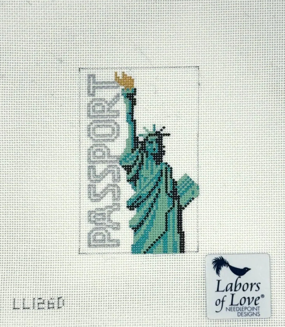 labors of love Statue of Liberty Passport Insert needlepoint canvas