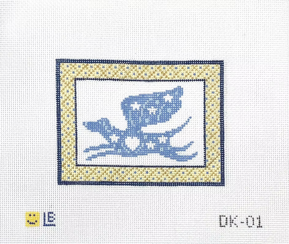 lauren bloch Dog with Wings 13 Mesh needlepoint canvas