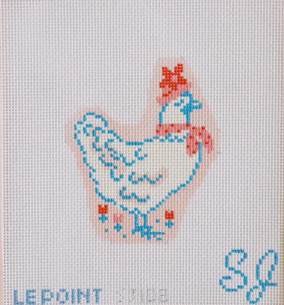 le point studio Spring Chicken needlepoint canvas
