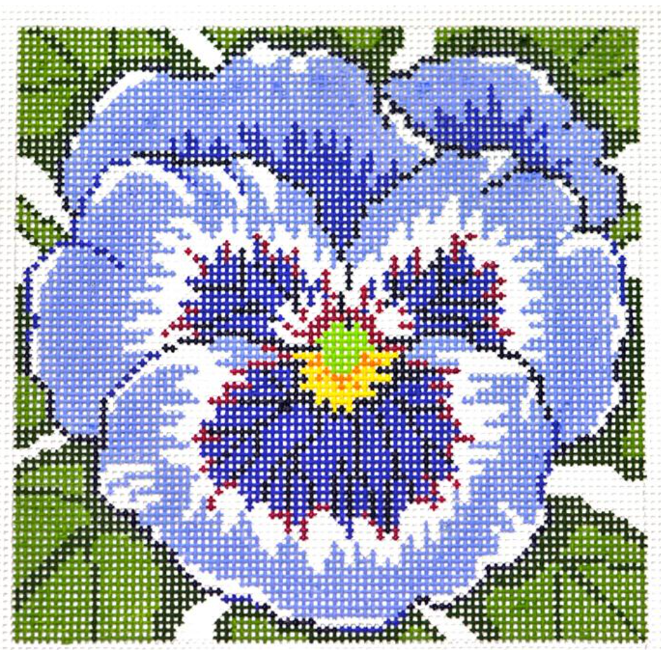 lee Pansy needlepoint canvas
