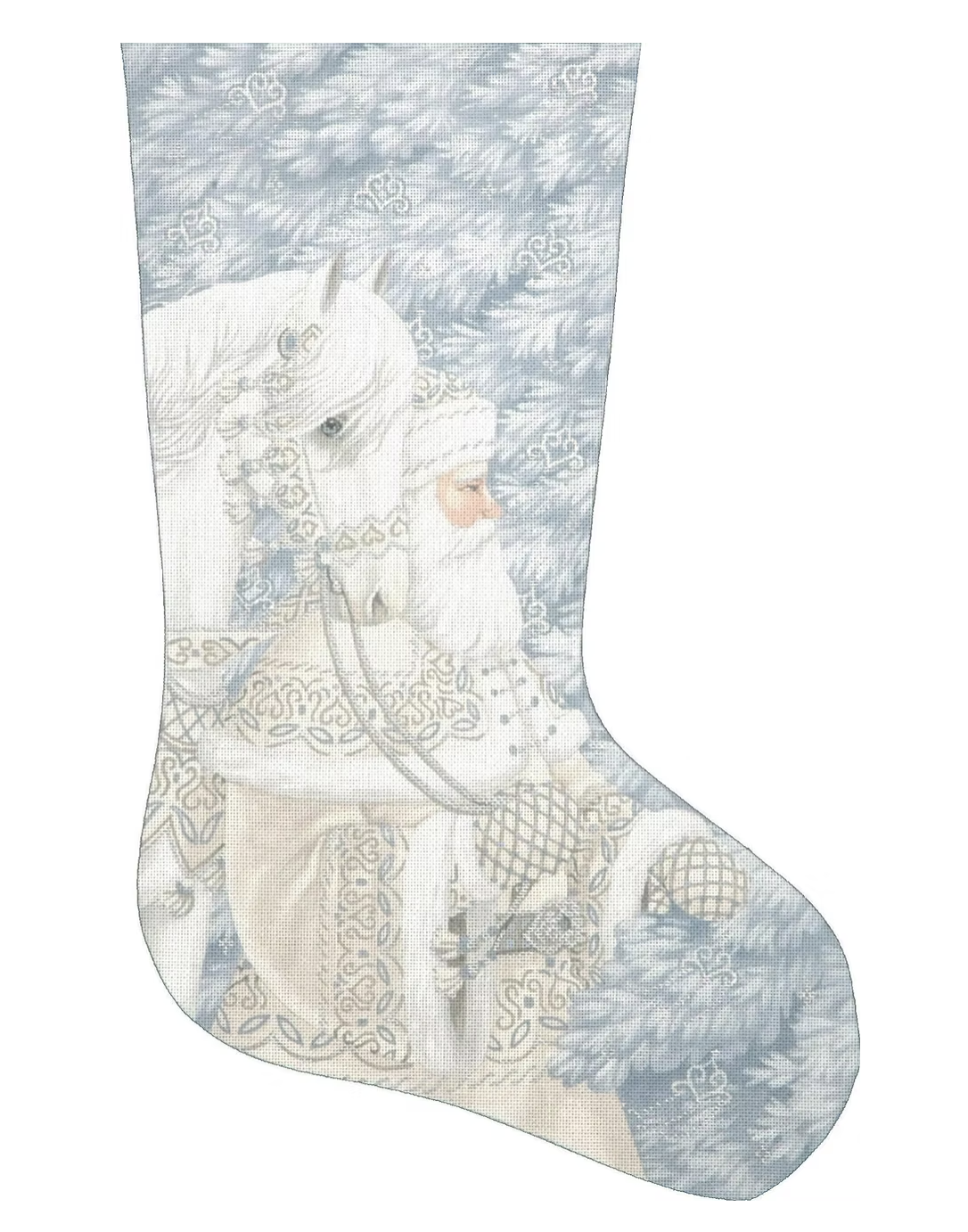liz goodrick dillon enchanted santa stocking needlepoint canvas