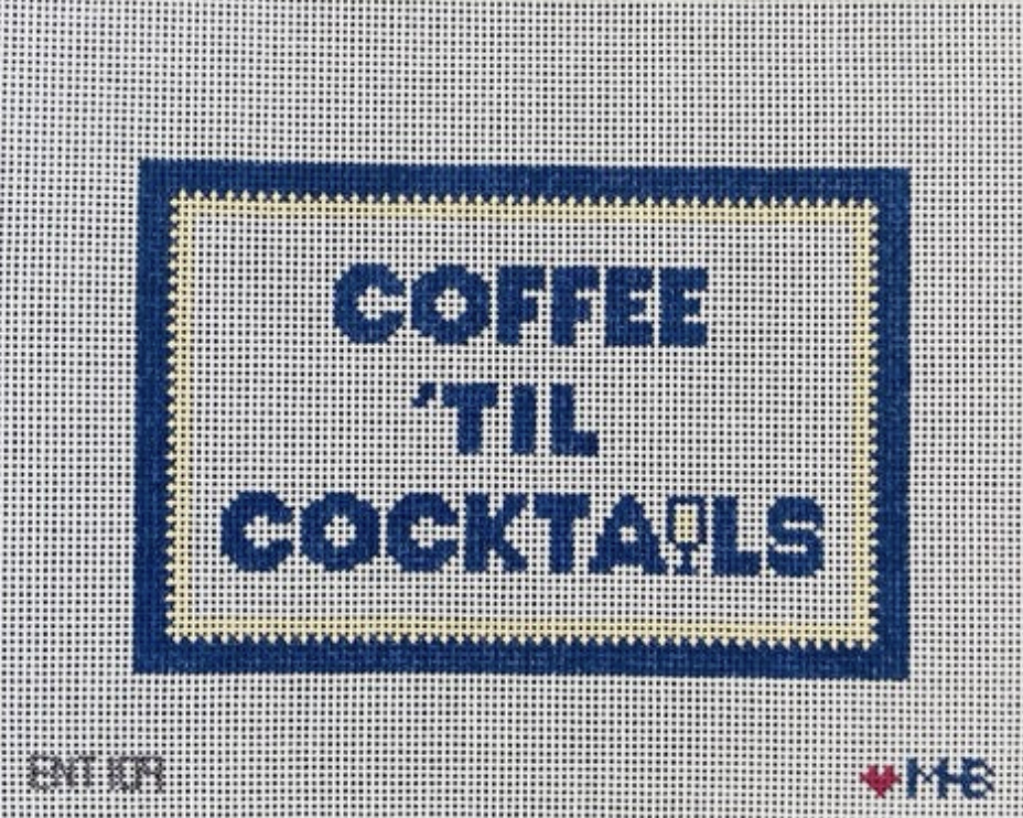 love mhb Coffee Til Cocktails needlepoint canvas