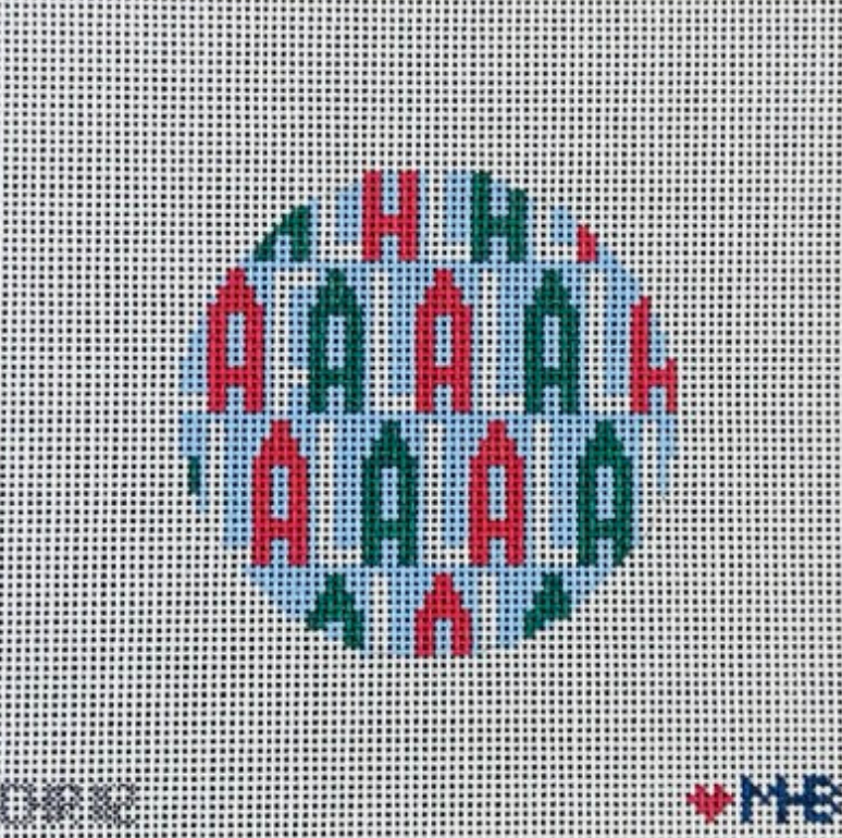 love mhb FALALALALA Round needlepoint canvas