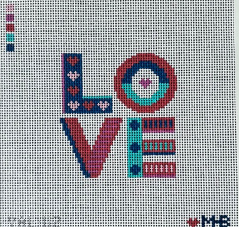 love mhb Fun Love needlepoint canvas