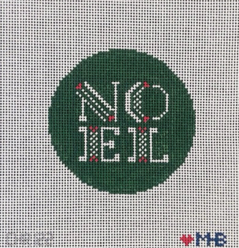 love mhb Noel Round needlepoint canvas