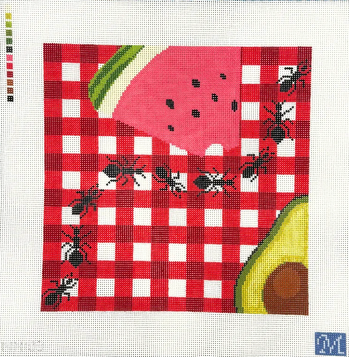 maura nolan Picnic Patrol needlepoint canvas