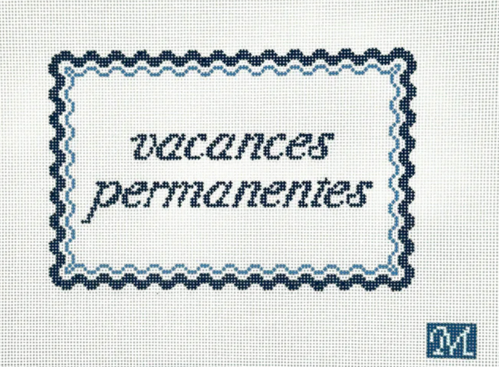 maura nolan Vacances Permanentes needlepoint canvas