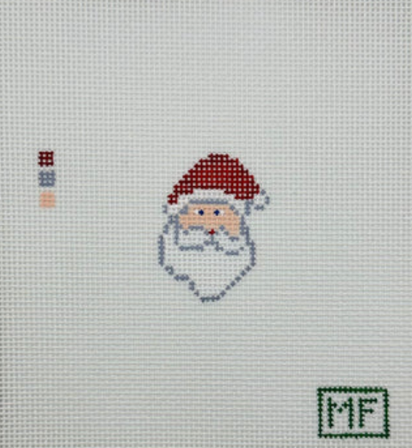 meg francez Santa Mini bag charm needlepoint canvas