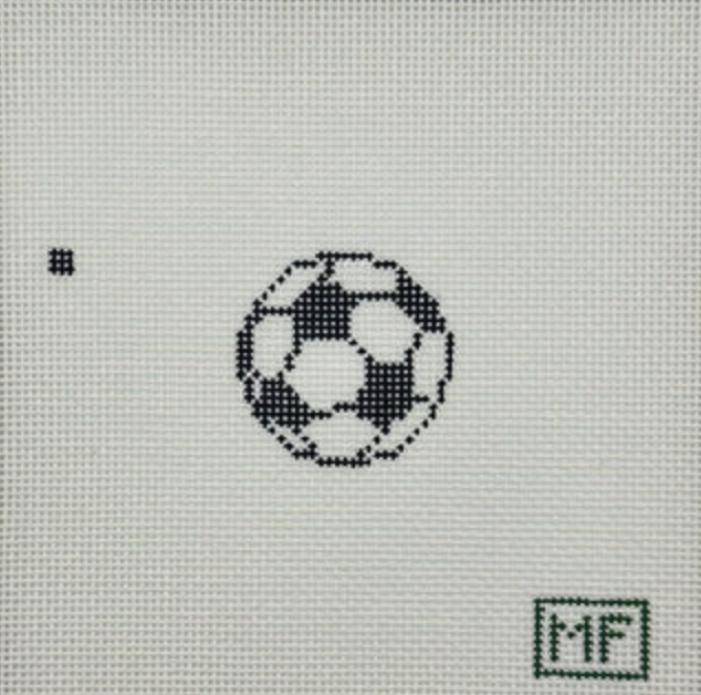 meg francez Soccer Ball Mini needlepoint canvas