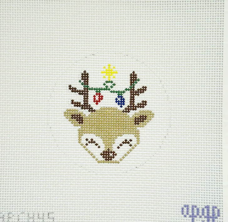 melissa loves ndlpt North Pole Pals Reindeer needlepoint canvas