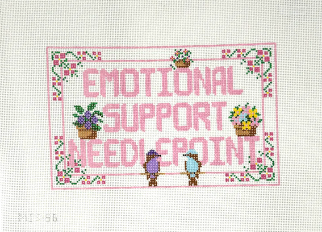mimi in stitches Emotional Support NDLPT needlepoint canvas