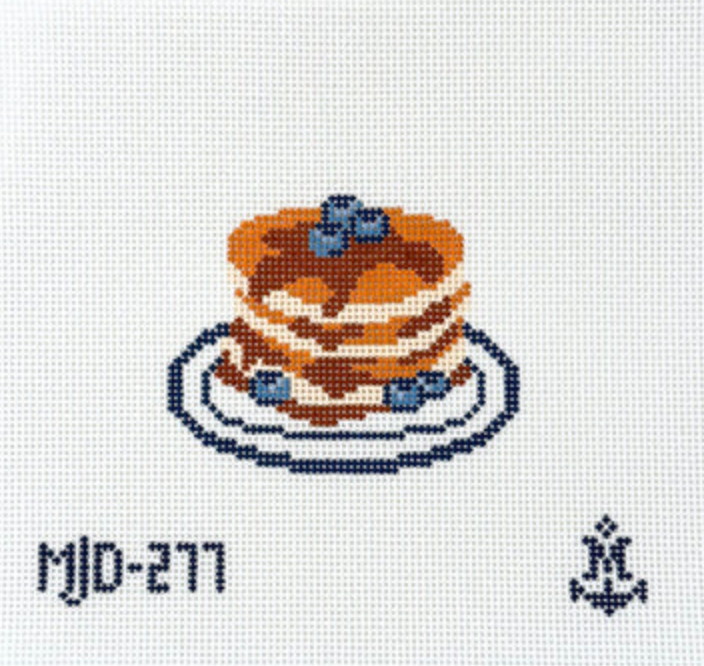 morgan julia stack of Blueberry Pancakes needlepoint canvas