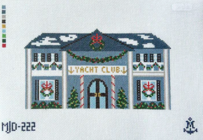 morgan julia Nautical Christmas Yacht Club needlepoint canvas