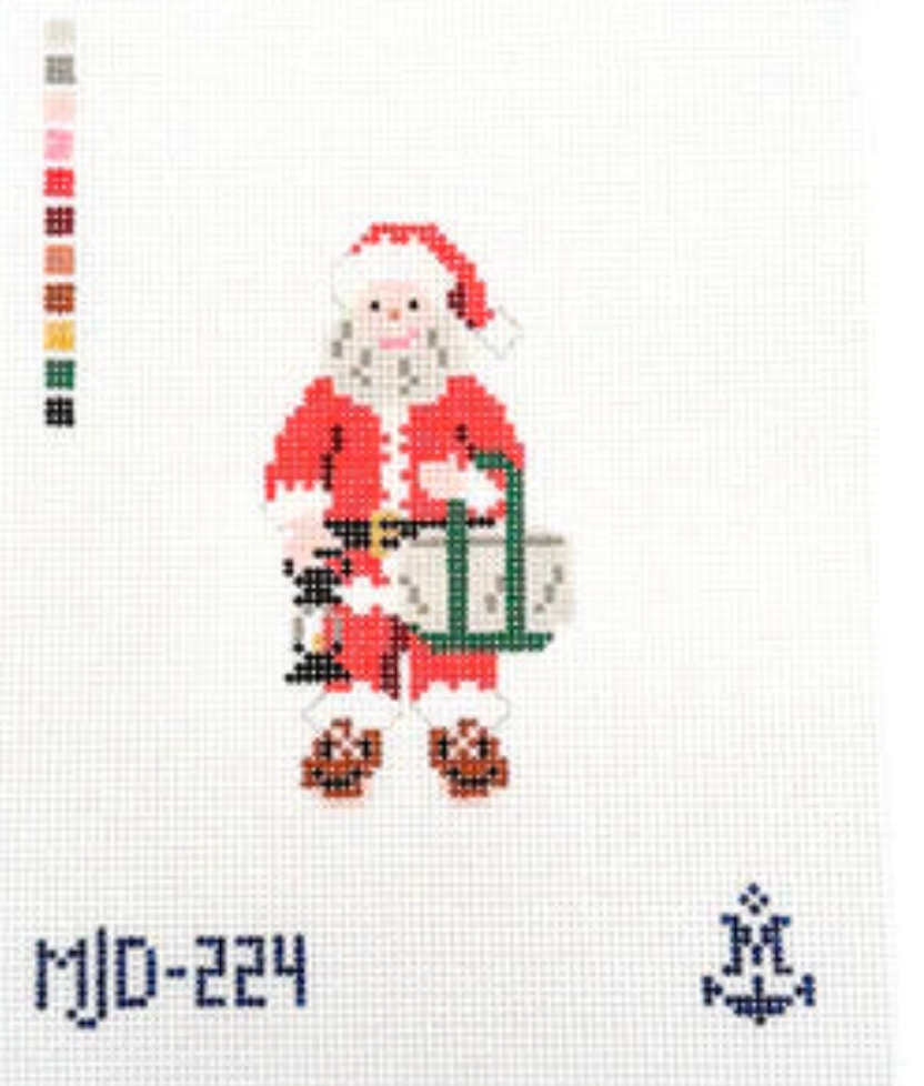 morgan julia Nautical St Nick Santa with boat tote needlepoint canvas