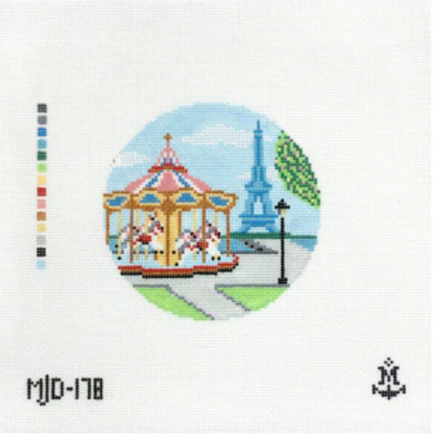 morgan julia Parisian Day Carousel Play needlepoint canvas