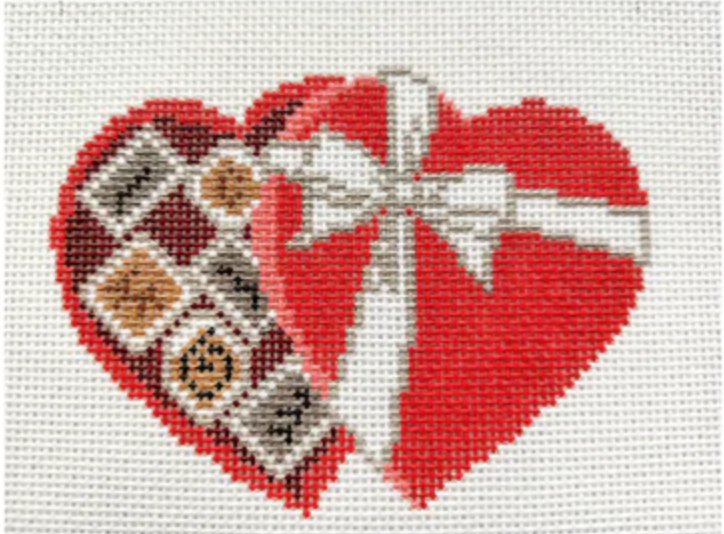 morgan julia Valentine Box of Chocolates needlepoint canvas