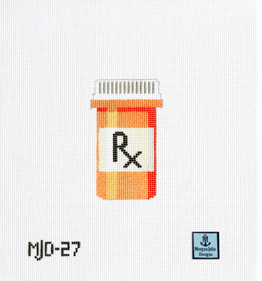 morgan julia rx pill bottle needlepoint canvas