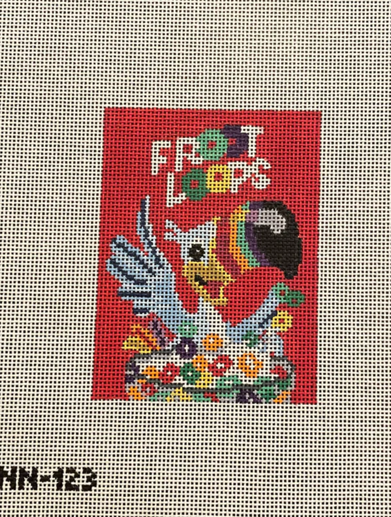 needle nola Froot Loops needlepoint canvas