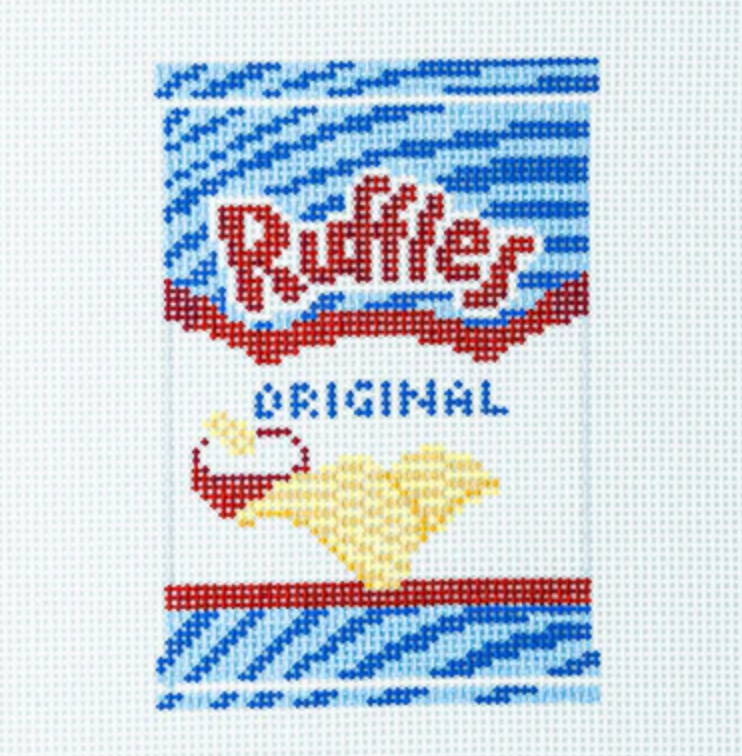 needle nola Ruffles Potato Chips needlepoint canvas
